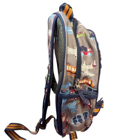 Pottery Barn Kids Preschool Backpack Transportation Print Airplanes Cars Buses - Picture 4 of 8